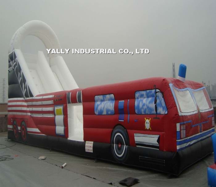 Red truck inflatable slide bouncy game for kids