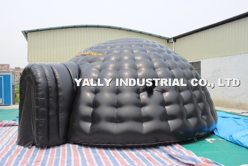 Large inflatable dome tent back hemisphere tent