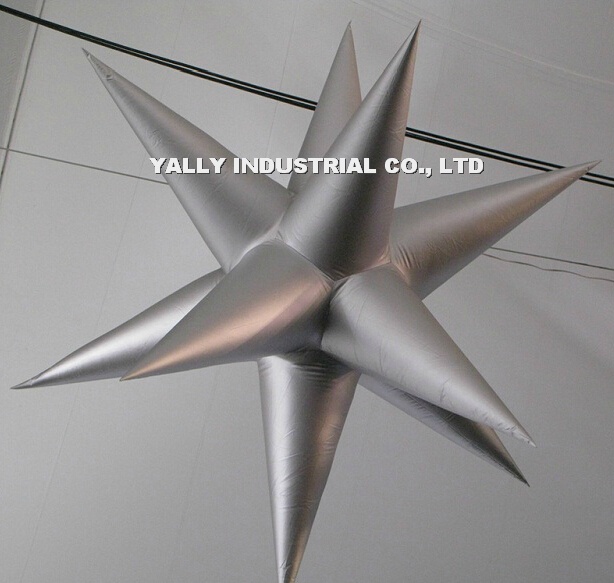 Inflatable hanging star lamps lighting for huge party stage events decor