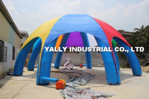 Large spider tent inflatable with 8 legs