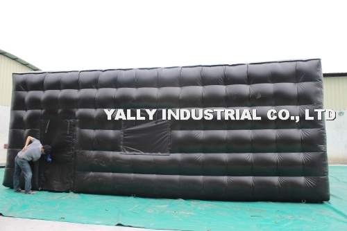 black cube bubble tent for camping events