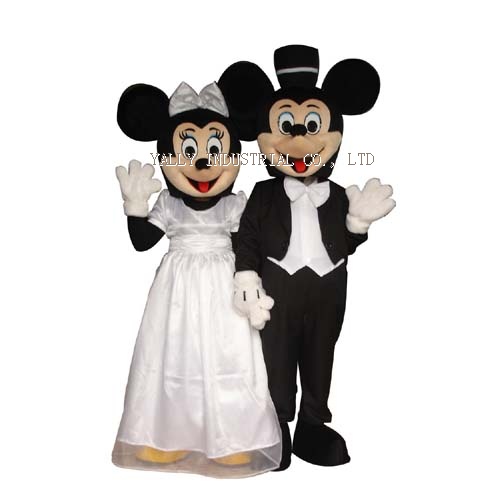 Weddding mickey and minnie Cartoon Disney Mascot Costumes