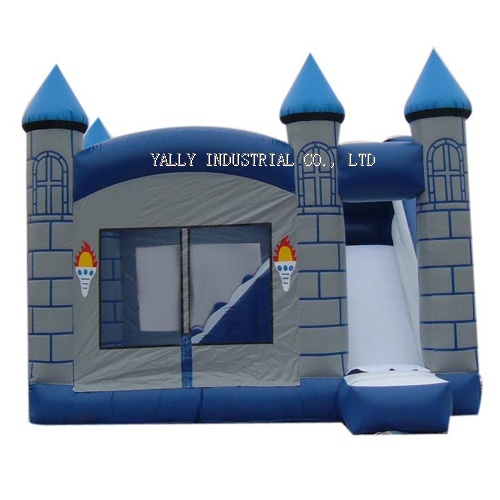 gray old mension inflatable castle