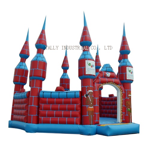 Red luxurious inflatable castle / Steeple inflatable castle