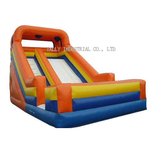 orange inflatable slide