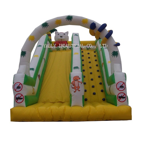 Farm and arch inflatable slide