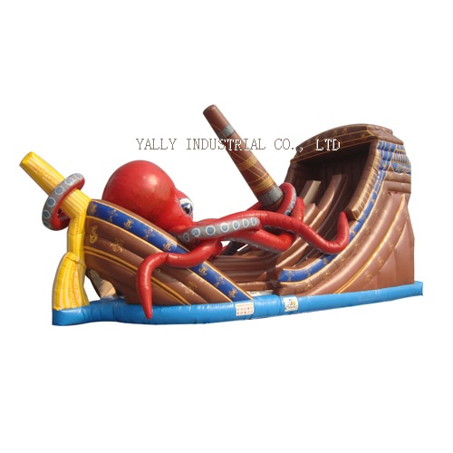 cuttlefish & ship inflatable slide