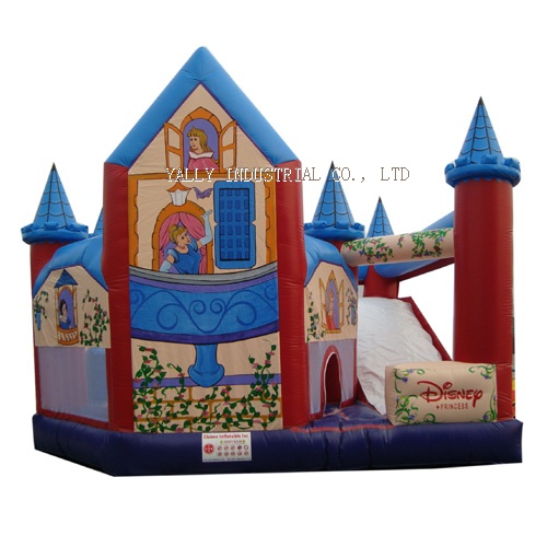 Disney Princess castle inflatable obstacle course