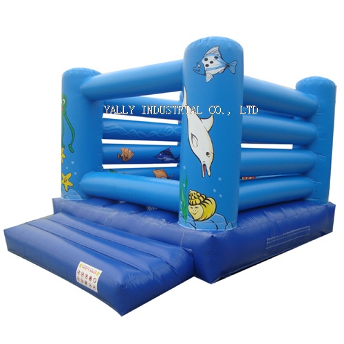 Blue sea inflatable bouncer