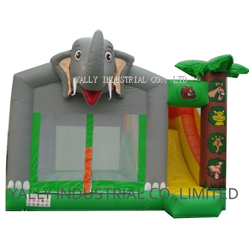 Elepant inflatable castle,Safari elephant inflatable combo