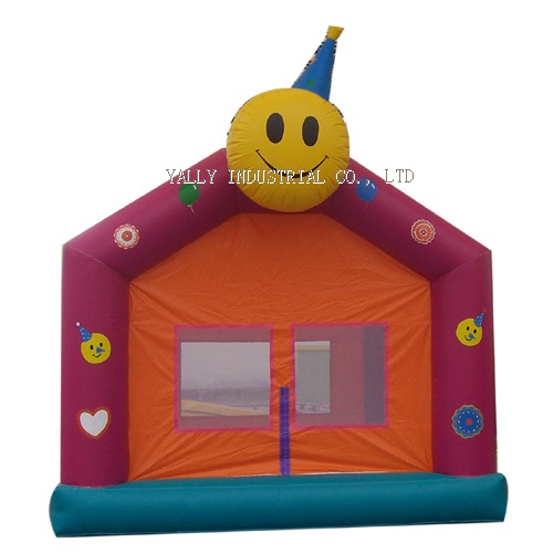 smile face inflatable jumping games