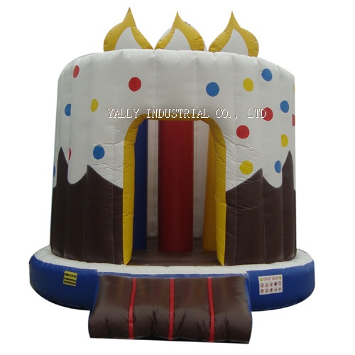 happy birthday cake inflatable moonwalk