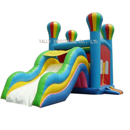 palace & wave slide inflatable castle