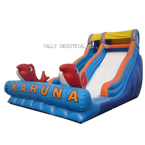 big kahuna wet inflatable slide