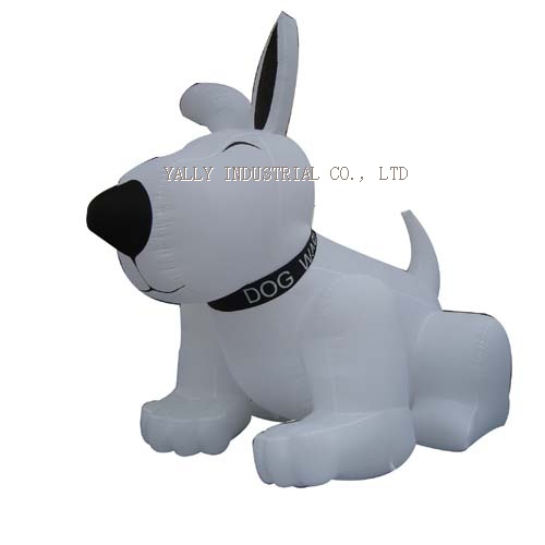 inflatable white dog cartoon