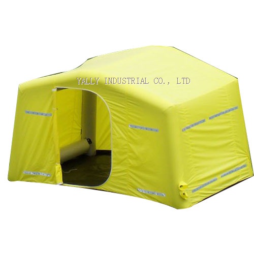 yellow air tight Inflatable structure Military army tents