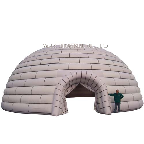 huge inflatable camping igloo for cold weather area