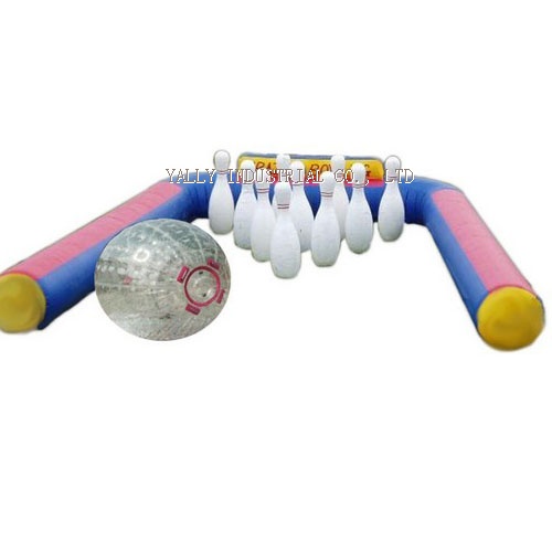 inflatable human bowling ball game