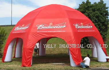 red  inflatable tents  with 6 pillars for Outdoor advertising