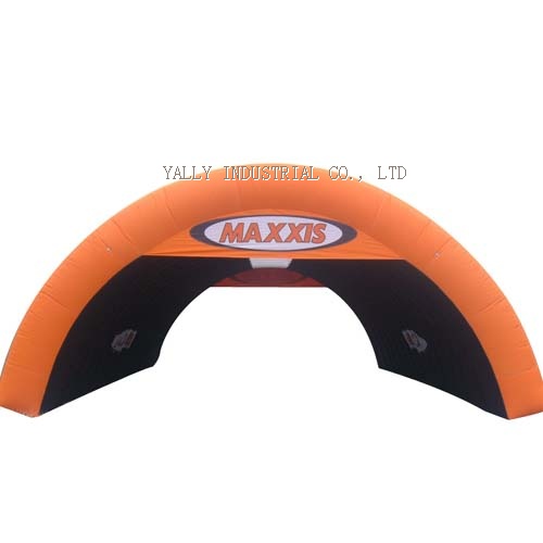 special orange inflatable arch shape tunnel tent for promotion activities