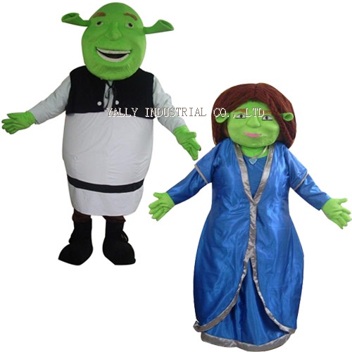 shrek and fiona Mascot Costume for adult
