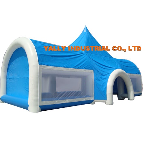 beautiful luxury blue exhibition and party inflatable marquee