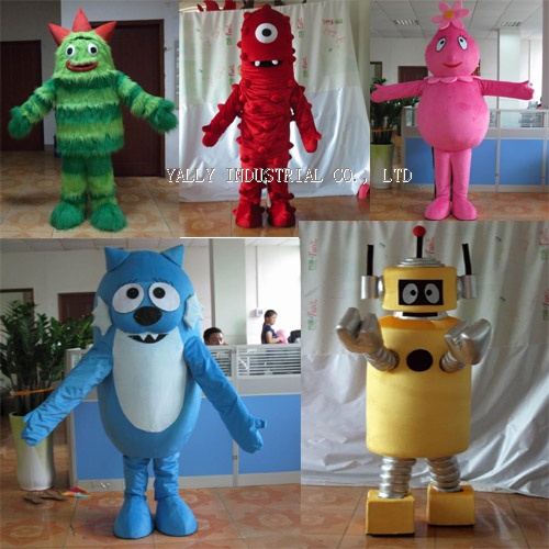yo gabba gabba mascot cartoon costumes for adult