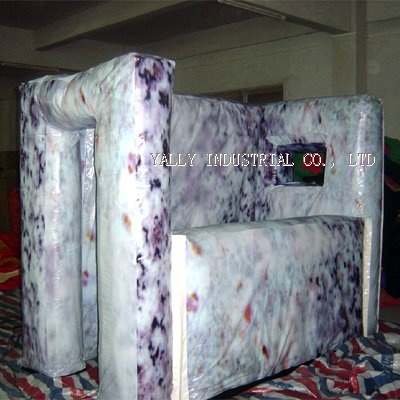 Inflatable paintball bunker walls