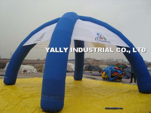 Inflatable spider tent dome from manufacture