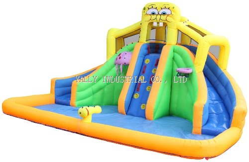 sponge bob inflatable water slide
