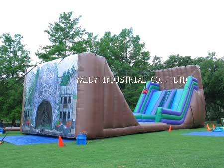 Dry Gulch Zipline--mobile inflatable zip line for sale