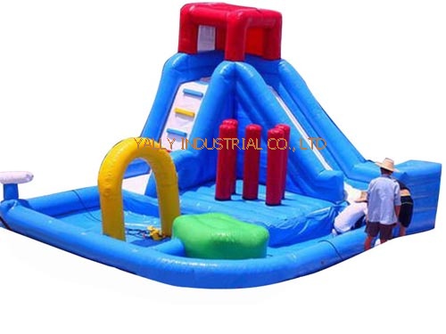 cheap inflatable splash water slide for commercial inflatable rental
