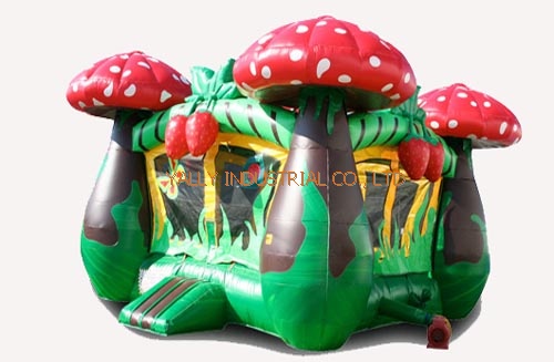 lovely mushroom inflatable bouncy house for kids birthday party