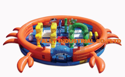crab shape inflatable trottie playground with for kids party rental