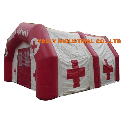 air tighted inflatable red cross tent