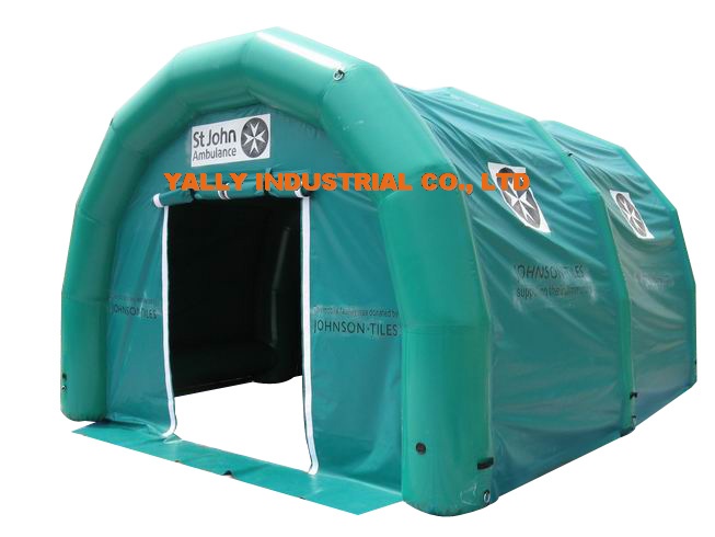 green portable inflatable air tight  PVC tent for event party advertising