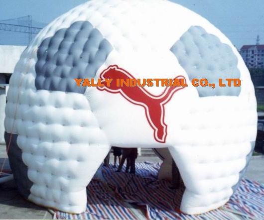 football shape inflatable PVC sport dome tent building