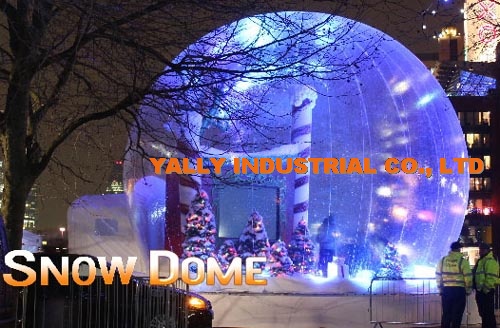 Merry Christmas huge inflatable human size snow globe