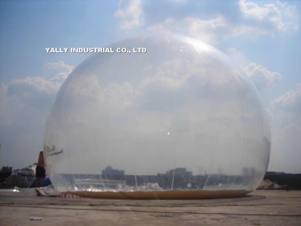 Transparent outdoor inflatable bubble human size snow globe for sale