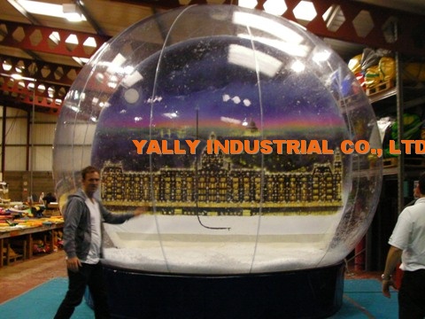transparent life size snow dome for Christmas party event