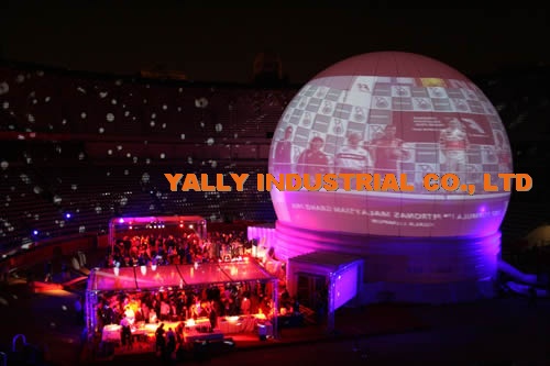 large outdoor inflatable white portable projection dome for Planetarium Laser Shows