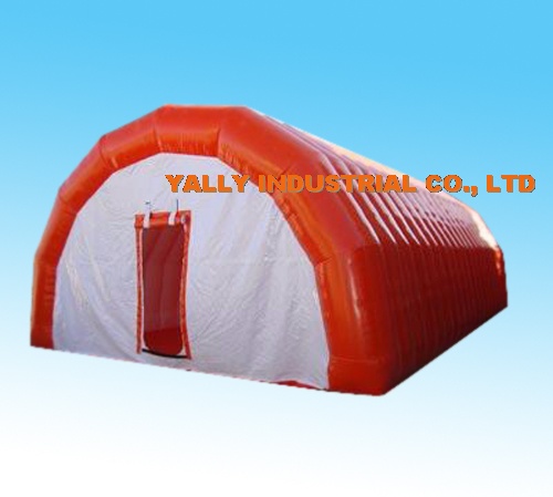 Durable portable inflatable medical tent for emergency use