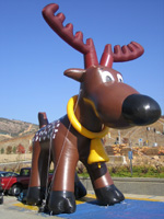 big inflatable Rudolph
