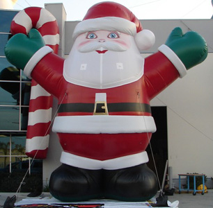 Giant inflatable santa claus