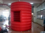 red temporary inflatable kiosk for outdoor promotion event