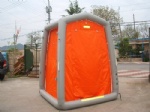 outdoor emergency decon shower system for 1 man