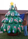 Outdoor inflatable Christmas tree during Xmas Holiday