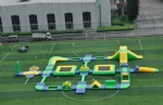 Amusement inflatable floating water park for 60 person