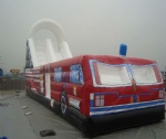Red truck inflatable slide bouncy game for kids
