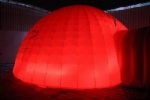 Bespoke portable outdoor inflatable LED dome tent with tunnel